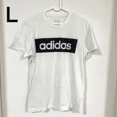 【1170】adidas ロゴT  半袖シャツ　Ｌ