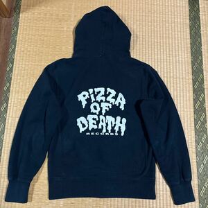 pizza of death バクプリ入り スウェット ZIP パーカー 黒 レア ピザオブデス Hi-STANDARD サバシスター ken yokoyama ハイスタ 横山健