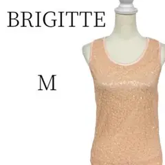 "BRIGITTE ブリジット ピンク スパンコール タンクトップ  衣装 Ｍ