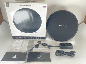 動作品 harman kardon ONYX STUDIO ハーマンカードン WIRELESS Bluetooth SPEAKER ポータブルスピーカー 1スタ 1円スタート