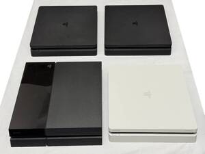 ★[中古] PS4 Slim 本体 CUH-1000A 2100A 2200A 500GB ホワイト ブラック 4台 [動作確認済] プレイステーション4 薄型 最終型★