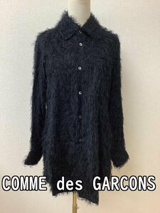 コム デ ギャルソン (COMME des GARCONS) AD2022 起毛生地シャツ 黒 サイズXS