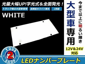 ☆高輝度☆大型車用 LED 字光 ナンバー プレート set販売 2枚入り トラック / ダンプ 12V 兼用 24V クリア ホワイト