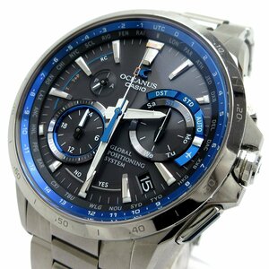 定価￥20万 １円 カシオ オシアナス ソーラー GPS電波 メンズ チタニウム ブルー OCW-G1000 時計 CASIO OCEANUS OCW-G1000-1A