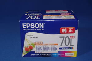 EPSON エプソン 純正インクカートリッジ 70L IC6CL70L 増量６色パック さくらんぼ 使用期限2027年7月 未使用品 EP-1