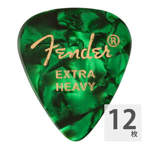 フェンダー ギターピック 12枚 セット エクストラヘビー 351 Shape Premium Picks Extra Heavy Green Moto Fender