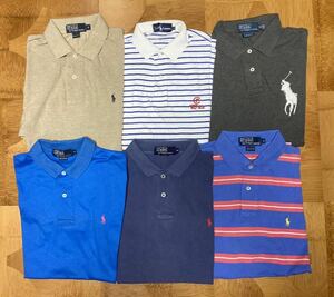 【6着セット】POLO Ralph Lauren・ポロ ラルフローレン・ポロシャツ・半袖シャツ・size：M