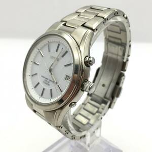 ○O249-255 SEIKO/セイコー 3針 Date デイト メンズ 電波ソーラー 腕時計 7B42-0AN0 稼働品