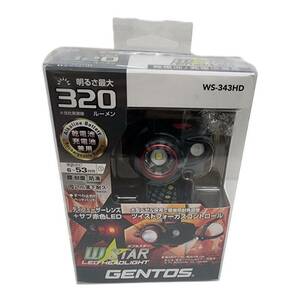 GENTOS ジェントス ヘッドライト WS-343HD 320lm 赤色 LED搭載ヘッドライト USB充電式 【新品】 22409K61