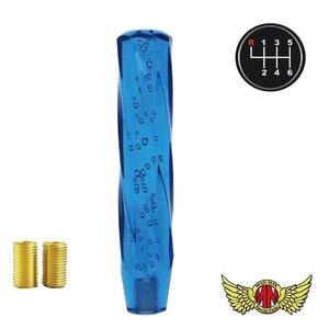 MADMAX トラック用品 ツイスト シフトノブ 泡 250mm ブルー UD ファインコンドル用/変換アダプター付【送料800円】