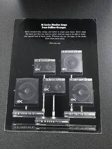 ◆◇カタログ　M-Series Monitor Amps GALLIEN-KRUEGER ベースアンプ GK◇◆