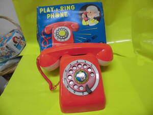 当時物　ブリキ　赤電話　マスダヤ　日本製