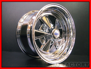 ★送料無料★SS CHROME クレーガータイプ 復刻版 /15inch×8.0J（15インチ×8J）±0 114.3/5H ×2本★オールアルミ製 クロームメッキ仕上