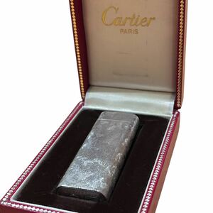 Cartier カルティエ ガスライター オーバル ローラー 楕円形 ライター 喫煙具 シルバー 箱付 喫煙グッズ 着火未確認