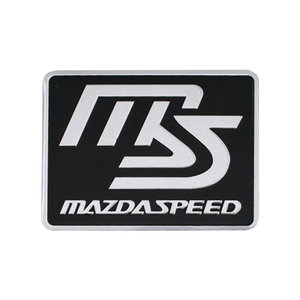 【ゆうパケット送料込】MAZDASPEED(マツダスピード) 3Dエンブレムプレート ブラック 縦5.5cm×横8cm アルミ製 マツダ