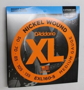 DADDARIO ( ダダリオ ) / EXL160-5 Nickel Wound 5-Strings Bass Medium 50-135　ベース弦