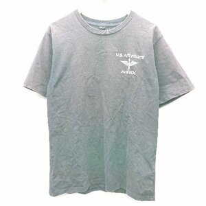 ◇ AVIREX アヴィレックス U.S AIR FORCE 刺繍 クルーネック 半袖 Tシャツ サイズXL ネイビー系 メンズ E