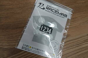 新品未使用　RACE MAG マグネット式ゼッケン留め ホワイト