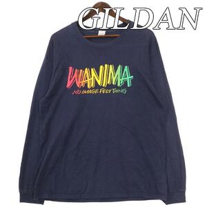 WANIMA ワニマ ツアーロングTシャツ 長袖 ネイビー L ギルダン ライブ