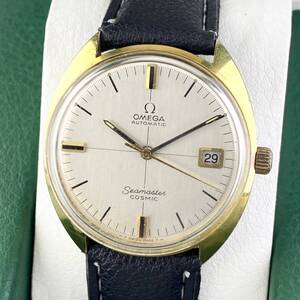 【1円〜】OMEGA オメガ 腕時計 メンズ AT 自動巻 SEAMASTER シーマスター COSMIC コスミック シルバー文字盤 ゴールド Wネーム 可動品