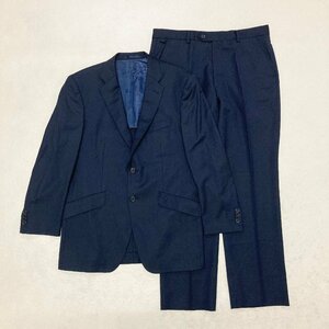 ●Paul Smith ポールスミス セットアップ スーツ ジャケット パンツ シングル 肩パッド ウール ネイビー系 サイズM2 メンズ 0.96kg●