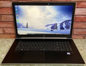 1円～ ●HP PROBOOK 470 G5 / Core i5 8250U (1.60GHz) / メモリ 16GB / HDD 1TB ＋ SSD 256GB / 17.3型 フルHD / Windows10 Pro 64bit