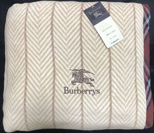 激レア/廃盤品【送料無料】新品未使用/正規品/Burberry/Burberrys/バーバリーズ/ダブルサイズ/綿毛布/寝具/ホースマーク/最高級/冬(Y256)