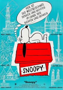 ドイツ版ポスター『スヌーピーの大冒険』（Snoopy, Come Home!） Peanuts 1977★ピーナッツ/Snoopy/チャーリー・ブラウン