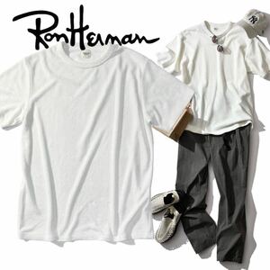 【Ron Herman】テンセル仕立てのトロける着心地◎!!RHC ロンハーマン Safari掲載 白無地ショートパイル 半袖Tシャツ クルーネックTシャツ