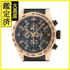 TAG HEUER　タグ・ホイヤー　カレラ　CAR205B　PG/SS/ラバー　スケルトン ブラック　メンズ　自動巻き【432】