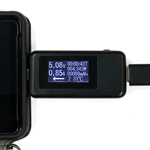 【J0160】USB-C 電圧電流チェッカー　テスター　QC3.0/2.0対応　急速充電の測定にも