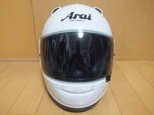 中古 Arai アライ アストラルＸ ASTRAL-X グラスホワイト サイズXS(54cm) フルフェイス ヘルメット スモークシールド交換 子供 小顔女性に!