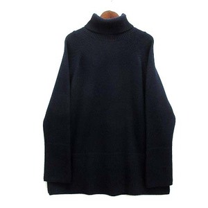 セオリー Theory カシミヤ100％ ニット タートル ネック セーター CASHMERE RIB HEM TNK PO 2022AW ネイビー 紺 S レディース