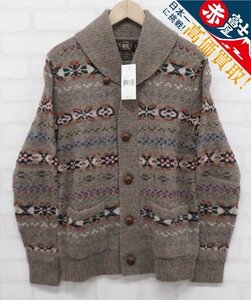 8T3520/未使用品 RRL フェアアイルウールニットカーディガン ダブルアールエル