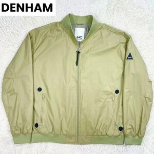 【極美品】DENHAM デンハム POLKA JACKET [L] ポルカジャケット ライトオリーブ コットン MA-1 ミリタリー 