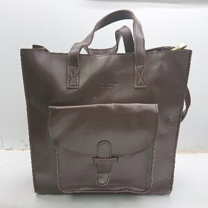 ■ Θ THEBAG PREMIUM NEWYORK 2way トート ショルダーバッグ ブラウン レディース E