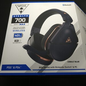 Turtle Beach Stealth 700 Gen 2 MAX ワイヤレスマルチプラットフォームゲーミングヘッドセット/コバルトブルー