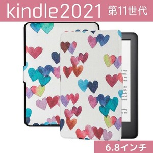 【新品未使用】ハート　Kindle 第11世代　カバー　6.8インチ