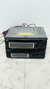 KENWOOD ケンウッド カーステレオ 1DIN KDC-G77 (CD GRAPHIC EQUALIZER) / KRC-X55 (CASSETTE RECEIVER) まとめ セット 通電確認