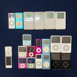 Apple iPod 22台 まとめ 3世代 3rd 4世代 4th 5世代 5th nano ナノ classic クラシック mini ミニ アップル アイポッド 通電 動作品 本体