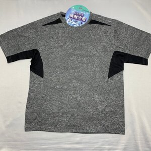 【送料無料】【新品】Kaepa メンズ半袖Tシャツ（メッシュ素材 UVカット 接触冷感 再帰反射）　　L 　　ブラック★692210