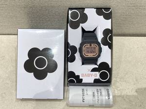 M6346【新品・未使用】CASIO カシオ MARY QUANT×BABYーG マリークワント ベイビージー デジタル ウォッチ 黒 ブラック 腕時計 箱付き 