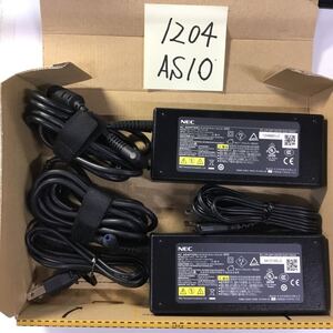 （1204AS10）送料無料/中古/NEC/ADP89(PC-VP-WP120/PA-1121-08/OP-520-76424)/19V/6.32A/純正 ACアダプタ 2個セット