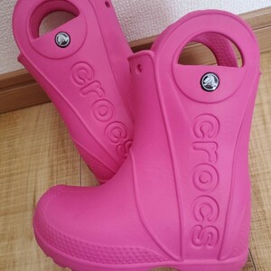 crocs★クロックス★レインブーツ★長靴★C8★15.5cm★ピンク