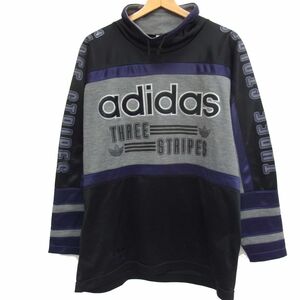 90s ヴィンテージ☆adidas アディダス モックネック トップス デサント トレーナー ジャージ スウェット メンズ 日本製