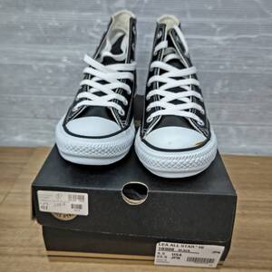 送料無料S79144 CONVERSEスニーカー　靴　コンバーススシューズ　クツ　1B908　オールスターハイALL STAR HI黒レザー　23.5cm　良品