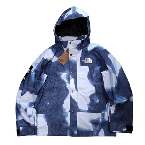 WB829 Supreme THE NORTH FACE シュプリーム ノースフェイス Bleached Denim Print Mountain Jacket マウンテンジャケット Mサイズ ●80