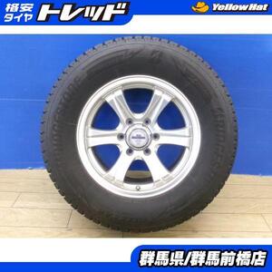 プラド ハイラックス 中古 冬タイヤ 4本 ブリヂストン DM-V3 265/65R17 + 社外 アルミ KEELER FIELD ブリザック Weds スタッドレス 前橋