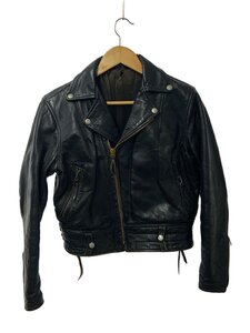 LANGLITZ LEATHERS◆60-70s/Columbia/ダブルライダース/牛革/BLK/内側ヤブレ、シワ//