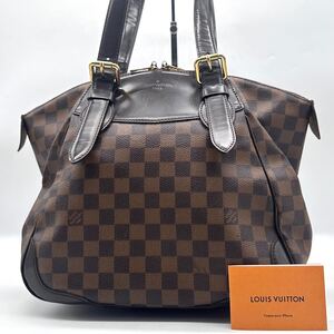 3238【高級・美品】LOUIS VUITTON ルイヴィトン ハンドバッグ トート ショルダー ビジネス 肩掛け ダミエ ヴェローナMM ゴールド金具 PVC